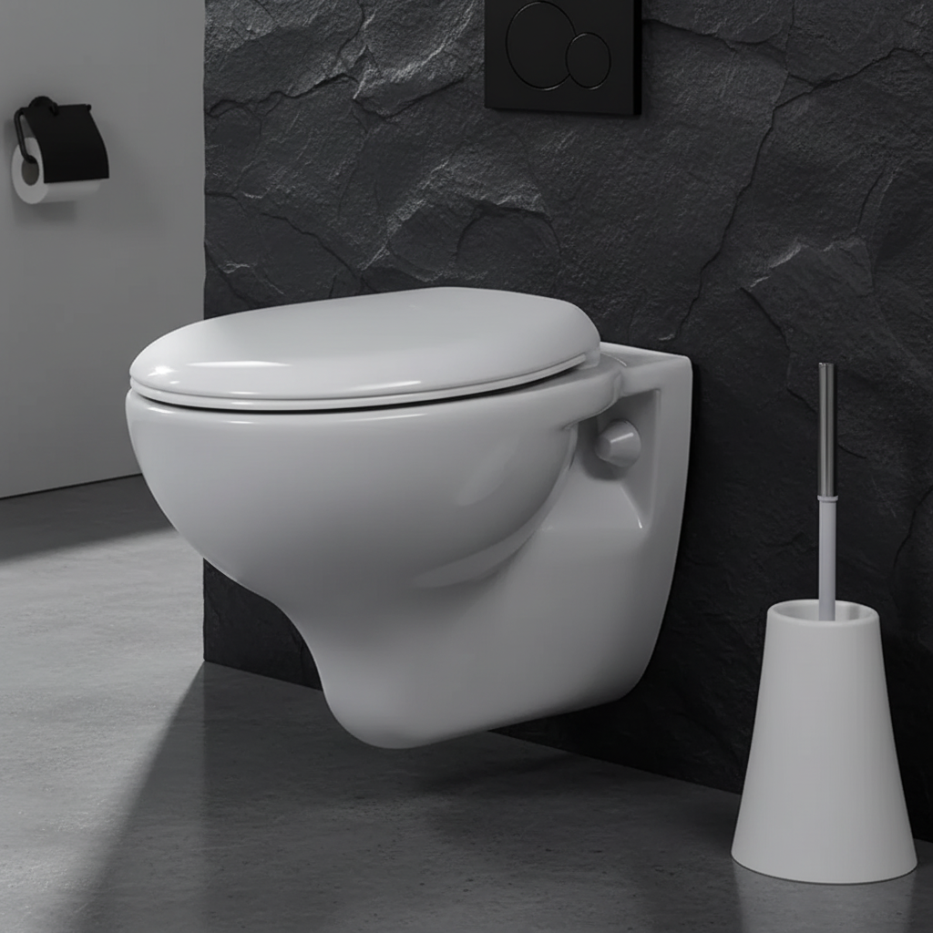Round Ceramic Wall Mount Toilet