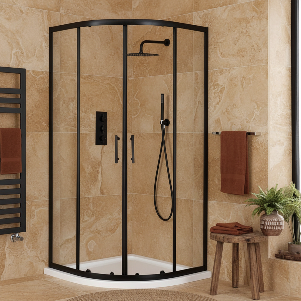 Black Quadrant Shower Enclosure