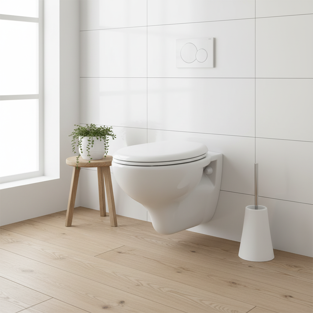 Round Ceramic Wall Mount Toilet