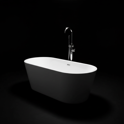 White Modern Square Bath