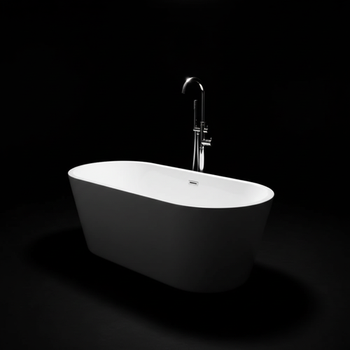 White Modern Square Bath