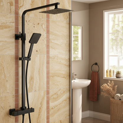 Modern Thermostatic Square Bar Shower