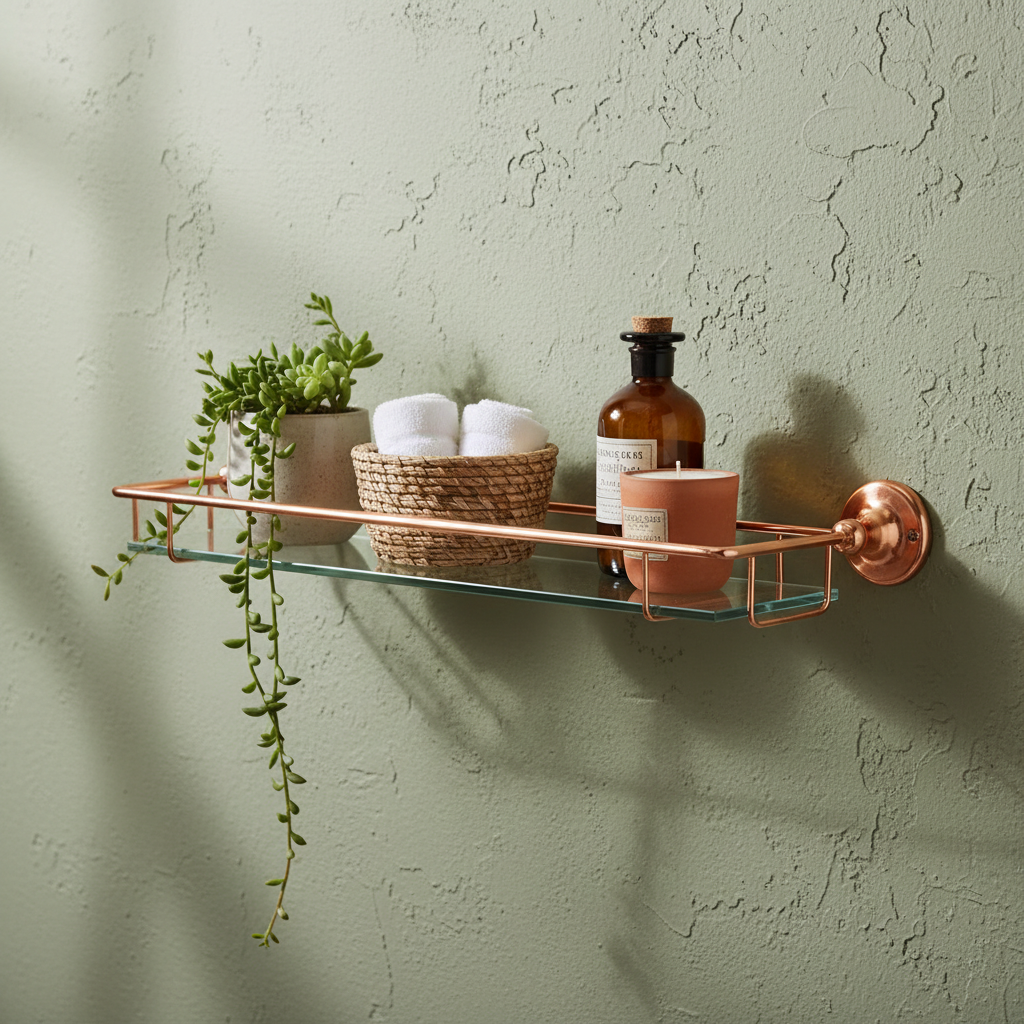 Glass Bathroom Shelf