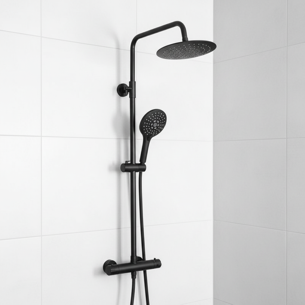 Modern Thermostatic Round Bar Shower