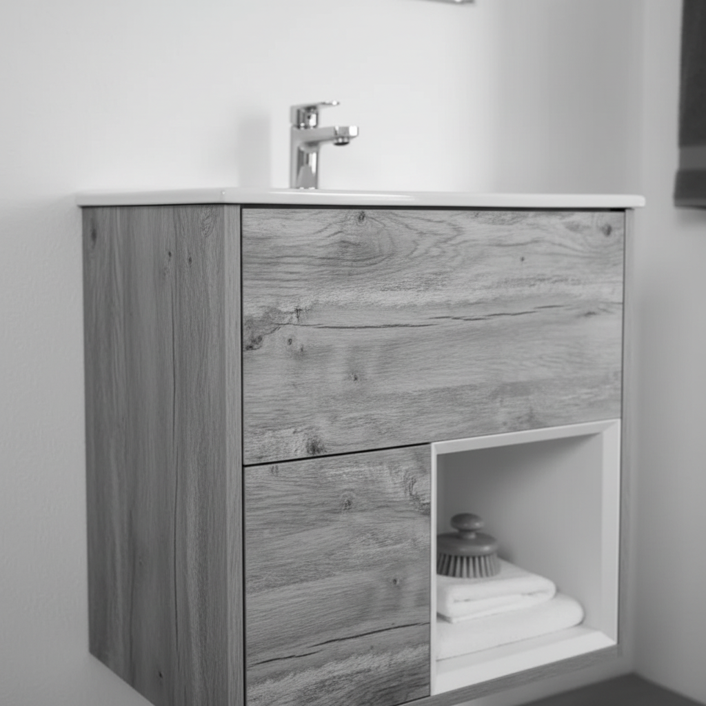 Wall Hang Open Shelf Vanity