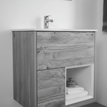 Wall Hang Open Shelf Vanity