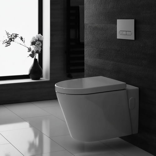 White Modern Wall Toilet