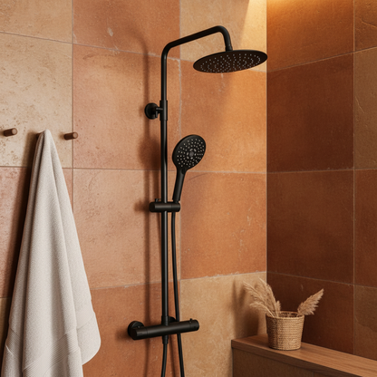 Modern Thermostatic Round Bar Shower