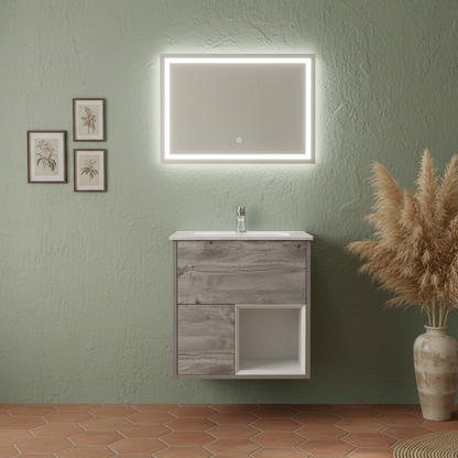 Wall Hang Open Shelf Vanity