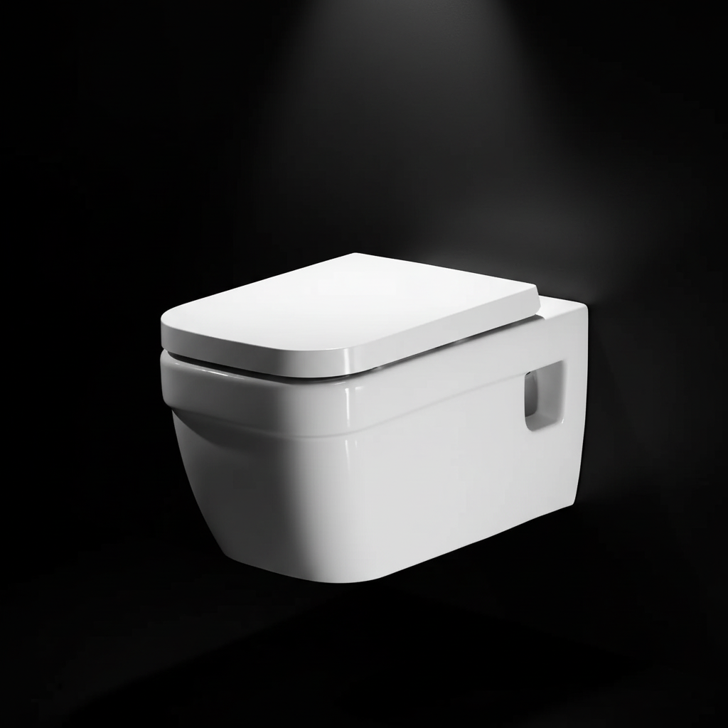White Ceramic Wall Mount Toilet
