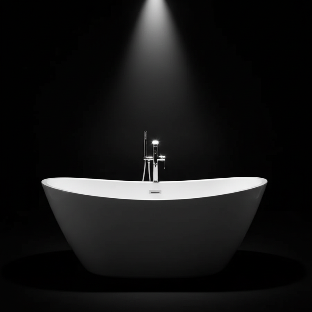 White Modern Oval Bath