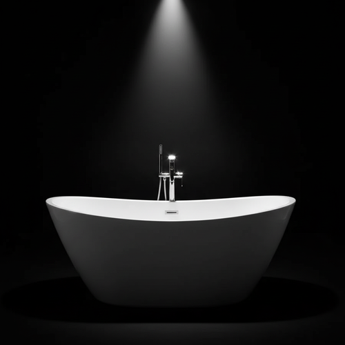 White Modern Oval Bath