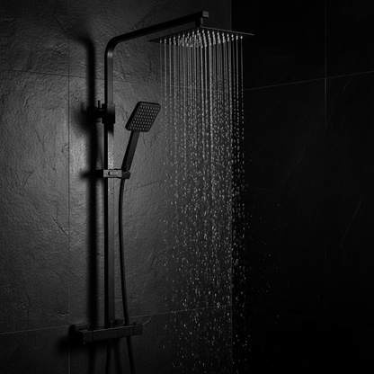 Modern Thermostatic Square Bar Shower