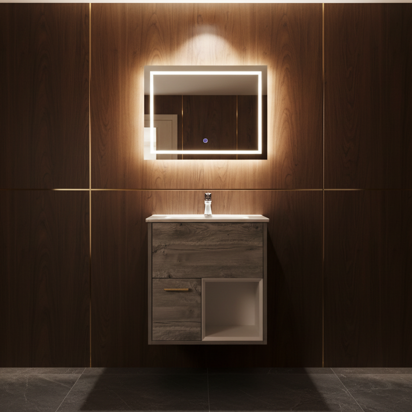 Wall Hang Open Shelf Vanity