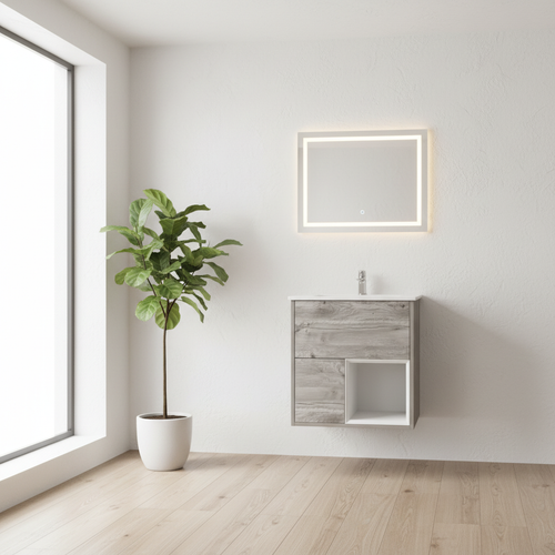 Wall Hang Open Shelf Vanity