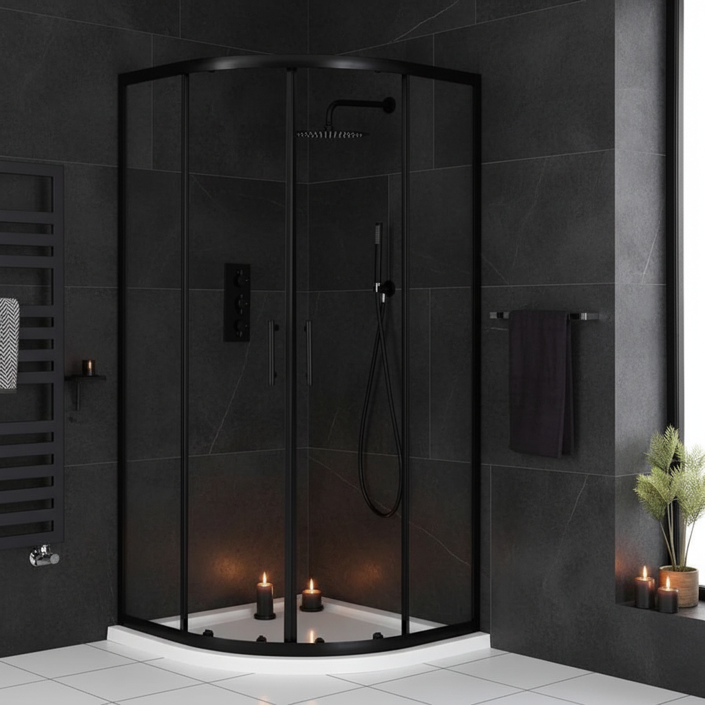 Black Quadrant Shower Enclosure