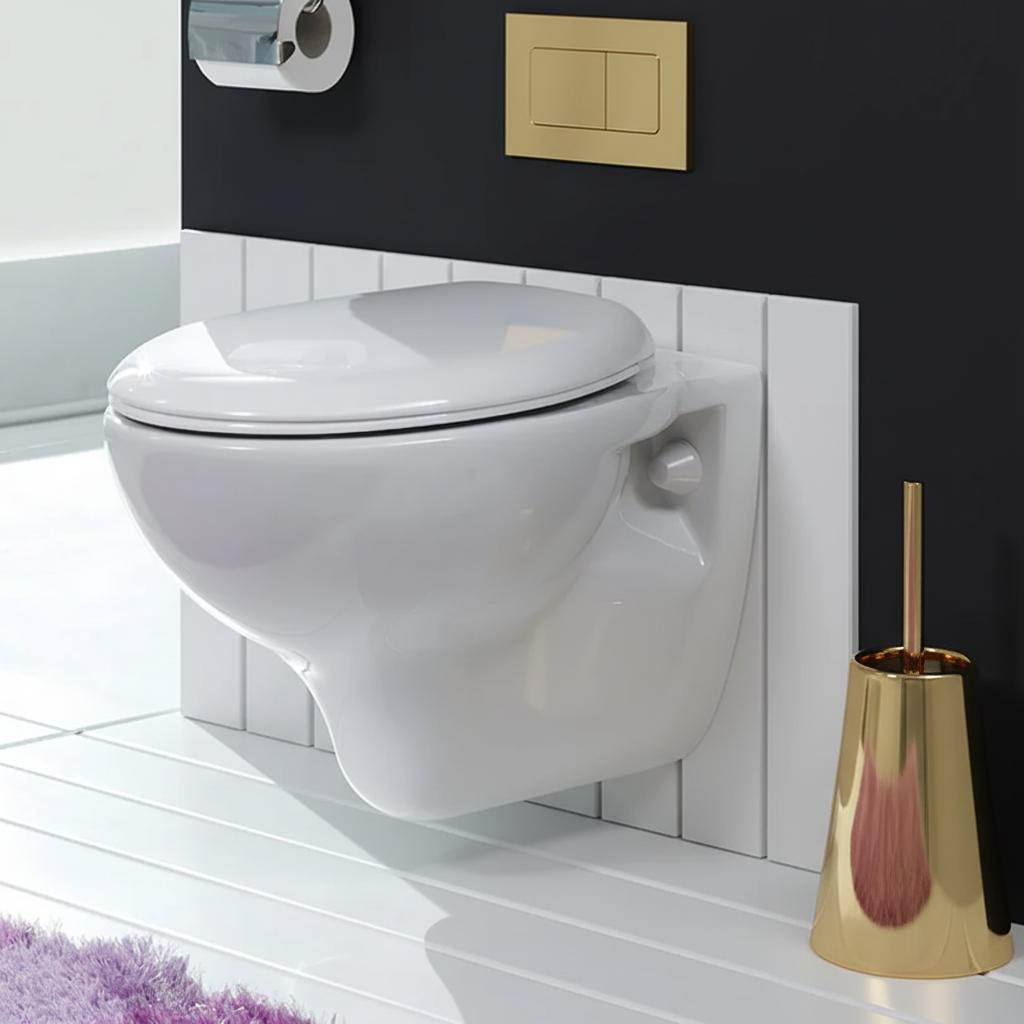 Round Ceramic Wall Mount Toilet